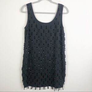 Unbranded Black Beaded Mini Dress Women’s Medium